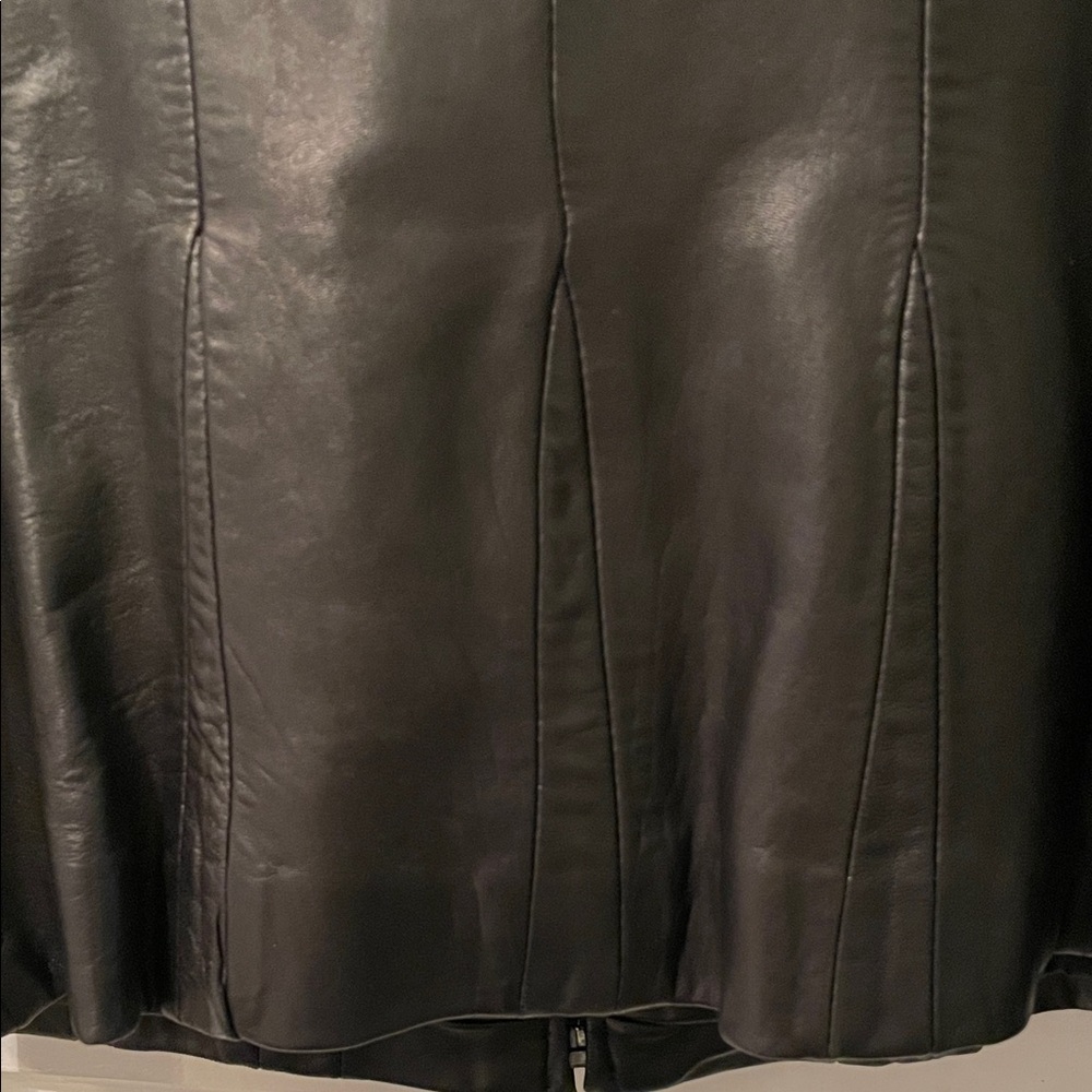Jones New York Black Leather Jacket - Picture 5 of 6